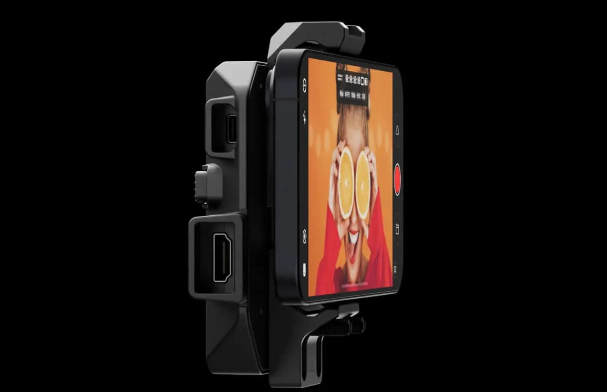 Atomos Ninja Phone connected to an iPhone running Mavis Camera
